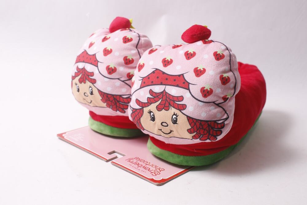 Strawberry Shortcake Slippers 3D Plush Women's Red and Pink ~ 260304-WH 1028